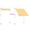 vidaXL Manuell uttrekkbar markise 200 cm oransje og hvite striper