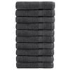 vidaXL Premium saunah&aring;ndkl&aelig;r SOLUND 10 stk antrasitt 80x200 cm 600gsm
