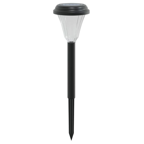 vidaXL Soldrevne lamper med jordplugg 12 stk hvit