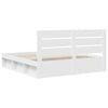 vidaXL Sengestamme med hodegjerde Hvit 180 x 200 cm Massiv furu