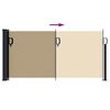 vidaXL Uttrekkbar sidemarkise beige 100x500 cm