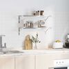 vidaXL Vegghyller 2 stk 75x30 cm s&oslash;lv rustfritt st&aring;l