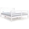 vidaXL Sengeramme hvit 180x200 cm Super King heltre