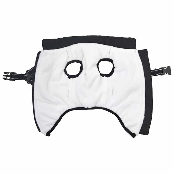 vidaXL Hundefrakk med sele vanntett reflekterende svart L40