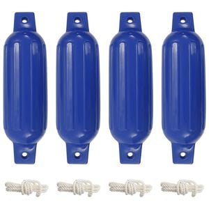 vidaXL B&aring;tfender 4 stk bl&aring; &Oslash; 11x40 cm PVC