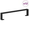 vidaXL M&oslash;belf&oslash;tter 12 stk. Svart 481 x 40,5 x 100 mm Jern