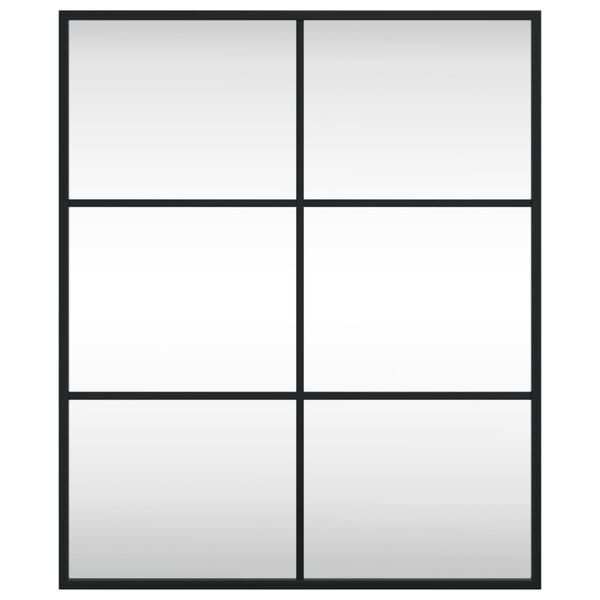 vidaXL Veggspeil svart 50x60 cm rektangel jern