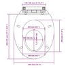 vidaXL Mykt-lukkende toalettstol oval