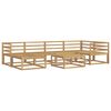 vidaXL Utend&oslash;rs sofa-sett 7 pcs Hvit Solid akasietre