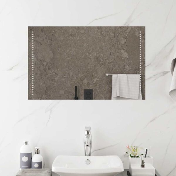 vidaXL Baderomsspeil med LED 80x50 cm