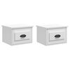 vidaXL Veggmonterte nattbord 2 stk h&oslash;yglans hvit 41,5x36x28 cm