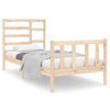 vidaXL Sengeramme heltre furu 90x190 cm Single
