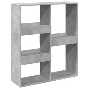 vidaXL Bokhylle/romdeler betonggr&aring; 100x33x115 cm