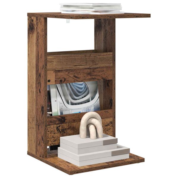 vidaXL Sidetabell Gammelt tre 40 x 35 x 60,5 cm Konstruert tre