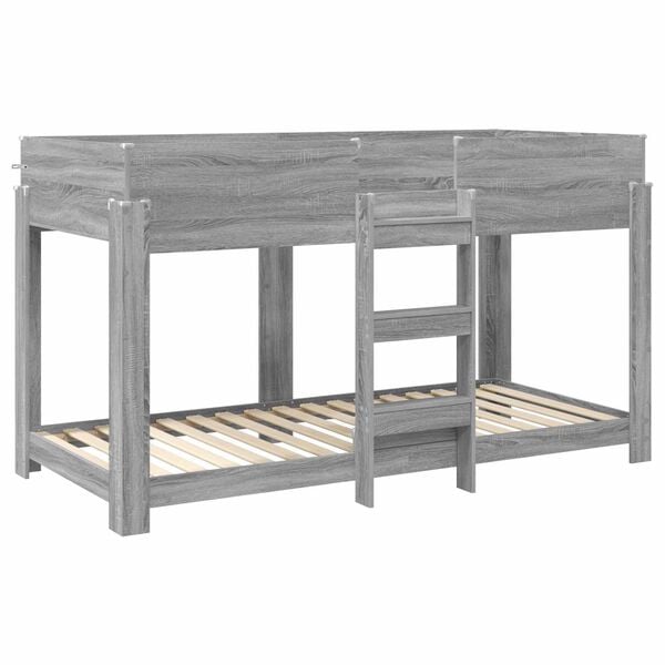 vidaXL K&oslash;yeseng for Barn Gr&aring; Sonoma 90 x 200 cm Konstruert tre