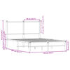 vidaXL Sengeramme i metall uten madrass sonoma eik 120x200 cm