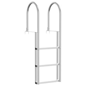 vidaXL 3-Trinns brygge stige s&oslash;lv 45 x 11,5 x 134 cm Aluminium