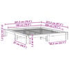 vidaXL Sengeramme uten madrass 180x200 cm heltre furu