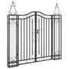 vidaXL Hageport svart 121x8x120 cm smijern