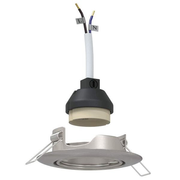 vidaXL Spotlight 12 pcs s&oslash;lv 9 x 9 x 2.5 cm Metall