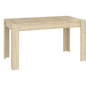 vidaXL Spisebord sonoma eik 140x74,5x76 cm sponplate