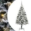 vidaXL Kunstig juletre Hvit 180 cm PVC og St&aring;l og Plast