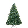 vidaXL Kunstig juletre med 300 LED med stativ grønn 210 cm PE og PVC