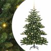 vidaXL Kunstig sammensatt juletre med 150 LED gr&oslash;nn 150 cm PVC og st&aring;l