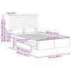 vidaXL Seng med Oppbevaring Sonoma eik 120 x 190 cm Konstruert tre