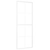 vidaXL Skyved&oslash;r frostet ESG-glass og aluminium 76x205 cm hvit