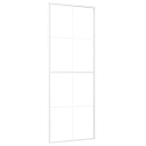 vidaXL Skyved&oslash;r frostet ESG-glass og aluminium 76x205 cm hvit