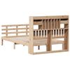 vidaXL Seng med bokhylle uten madrass 135x190 cm heltre furu
