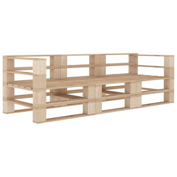 vidaXL 3-seters pallesofa for hage tre