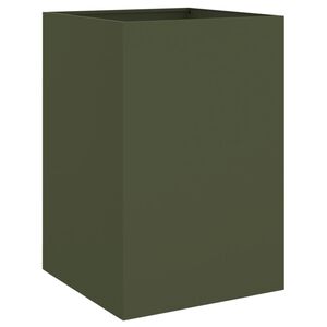 vidaXL Plantekasse olivengr&oslash;nn 52x48x75 cm st&aring;l