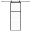 vidaXL Skyved&oslash;r med monteringssett svart 76x205 cm ESG-glass