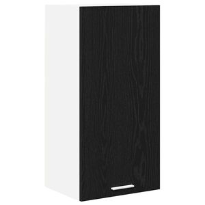 vidaXL Hengende skap med d&oslash;r Riga Svart eik og hvit 40 x 31 x 80 cm
