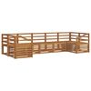 vidaXL Sofasett 7 pcs Naturlig Solid akasietre