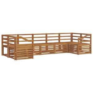 vidaXL Seksjonssofa Sett 7 pcs Naturlig