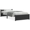 vidaXL Sengeramme svart heltre 90x190 cm Single