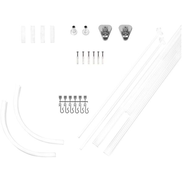 RIDDER Univerell skinne for dusjforheng hvit 160x70 cm