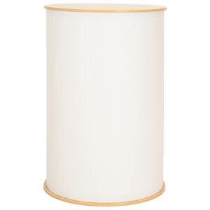 vidaXL Messedisk Lys brun og hvit &Oslash; 60 x 93 cm Konstruert tre og PP