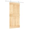 vidaXL Skyved&oslash;r med monteringstilbeh&oslash;r 95x210 cm heltre furu