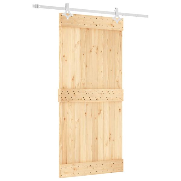 vidaXL Skyved&oslash;r med monteringstilbeh&oslash;r 95x210 cm heltre furu