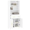 vidaXL Highboard hvit 69,5x34x180 cm konstruert tre