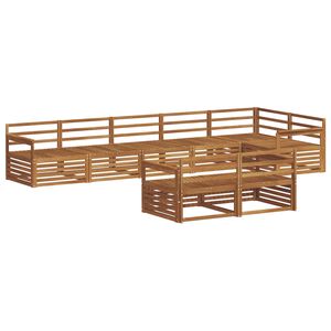 vidaXL Utend&oslash;rs sofa-sett 8 stk. Naturlig Solid akasietre