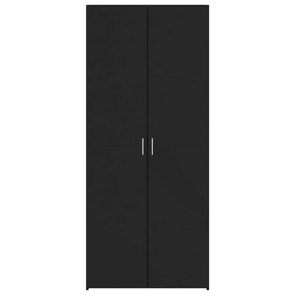 vidaXL Highboard svart 70x42,5x185 cm konstruert tre