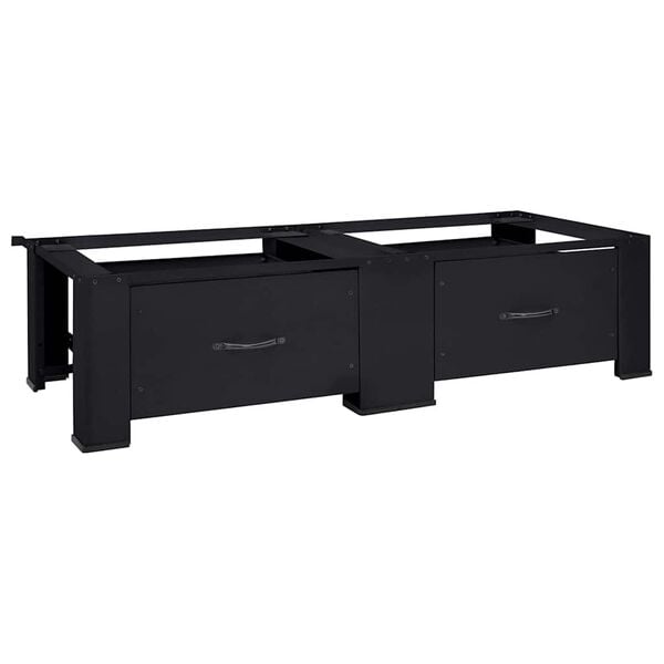 vidaXL Dobbel vaskemaskinsokkel med skuffer hvit