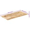 vidaXL Bordplate heltre mango 15-16 mm 100x60 cm