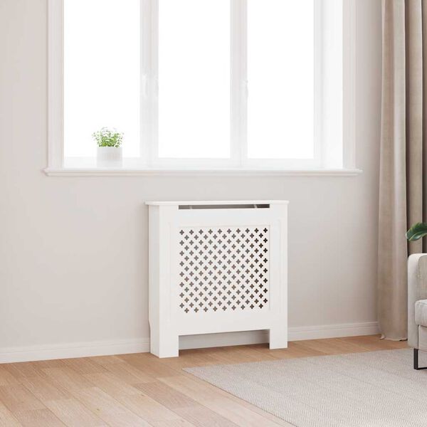 vidaXL Radiatordeksel MDF hvit 78 cm