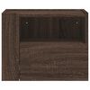 vidaXL Veggmontert nattbord brun eik 45x30x35 cm
